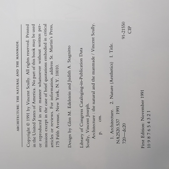 Architecture Natural and the Manmade 1991 Vincent Scully 1st Ed Vtg Illustrated - Picture 3 of 11